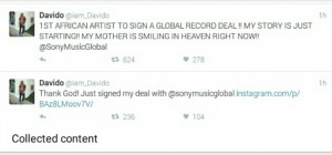 Davido Signs Record Deal With Sony 