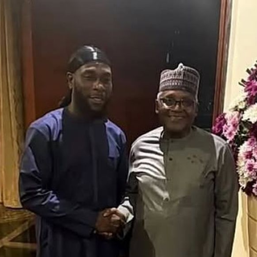 Burna boy with Aliko Dangote