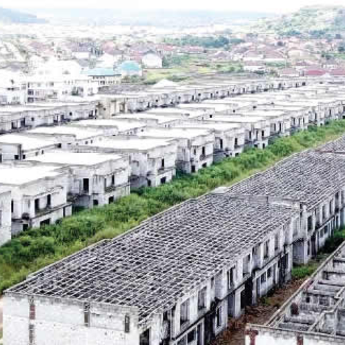 Picture of the 753 acquired housing units by Godwin Emefiele