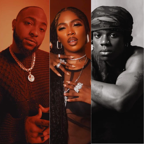 Picture of Davido, Tiwa Savage and Tems