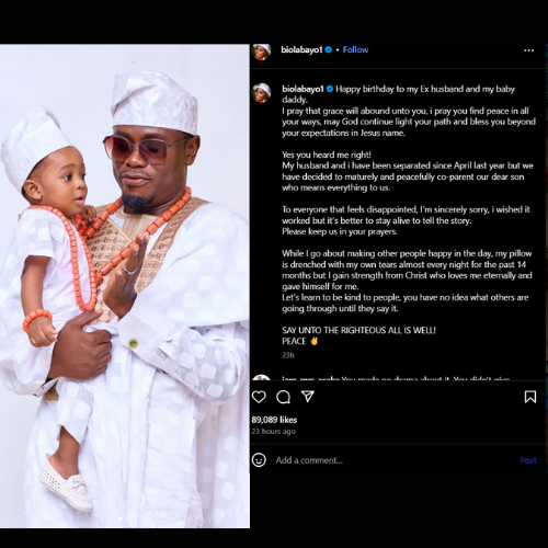 Biola Adebayo. Picture of the instagram post that said it all.