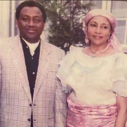 The Late Military Head of State With his wife Maryam Abacha