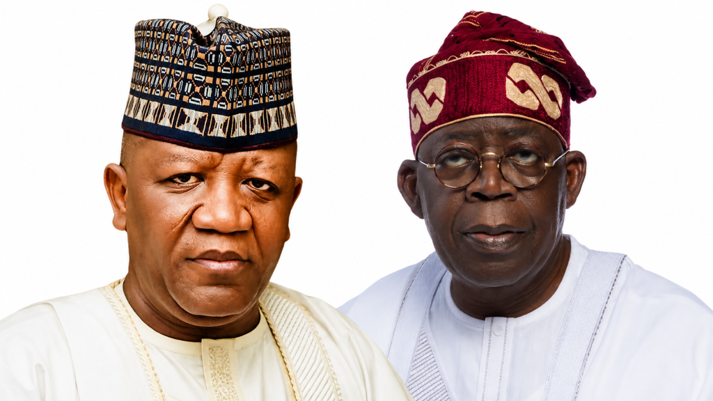 President Bola Tinubu and Abdulaziz Yari at the unveiling of the APC 2027 Presidential Campaign Council